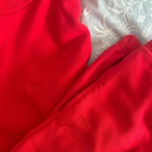 SET active heavyweight set in “spicy” hoodie and shorts